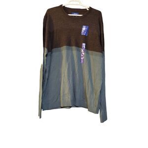 NWT Apt.9 Seriously Soft Merino Wool Knit Crewneck Sweater XXL Preppy Outdoors‎